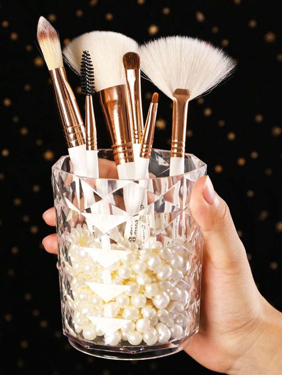 透明亚克力化妆刷盒，透明收纳笔盒，唇釉眉笔化妆刷架，化妆刷收纳盒，化妆口红眉笔收纳盒，口红彩妆整理盒