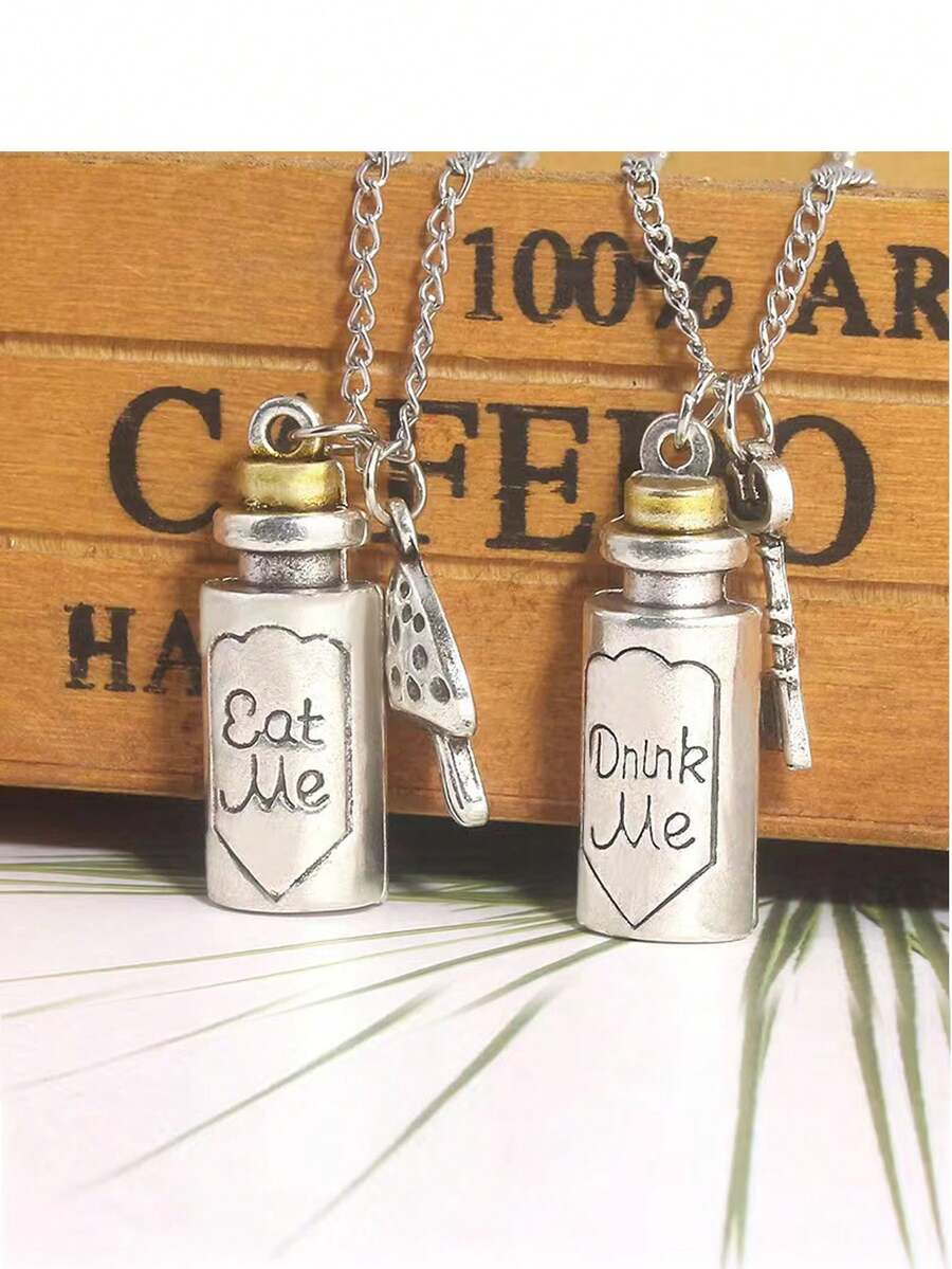 2 件情侣项链链友谊礼物校园配饰 - 情侶 - 查看 1