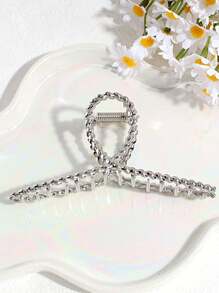 1pc Women's Fashion Minimalist Alloy Bowknot, Wavy, Heart, Snake Shaped Hair Clip, Suitable For Everyday Use