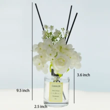 150ML 茉莉花香薰装饰藤条香薰器，香味家居香薰，持久花香，适合客厅和浴室，白玫瑰 - 茉莉花香味 - 查看 6