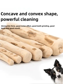1pc Natural Coffee Wood Dog Teething Stick - Durable, Interactive Chew Toy For All Sizes Of Dogs, Promoting Healthy Dental Care And Reducing Anxiety With Long-Lasting Fun Dog Interactive Toys A Variety Of Sizes To Suit All Dog Types