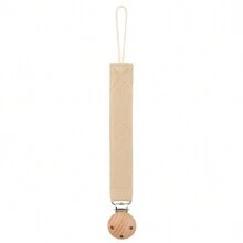 1pc Baby Fashionable Plaid Pacifier Chain And Beechwood Triple Pacifier Clip, Suitable For Daily Use