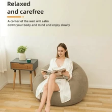 1 件便携式加厚充气休闲沙发，可折叠，躺椅，户外沙发床，毛绒沙发休闲床，带气泵，适用于客厅、卧室、户外露营、办公室休闲椅