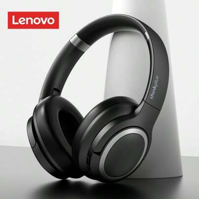 Lenovo Fones de ouvido Bluetooth estéreo sem fio ThinkPlus TH40, esportivos, com qualidade de som HIFI e cancelamento de ruído inteligente, com microfone, embalagem chinesa