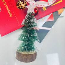 Cây thông Noel mini trang trí Giáng sinh trang trí máy tính để bàn nhà - màu xanh lá - Xem 4