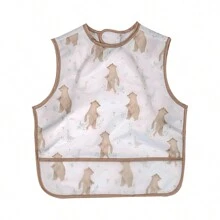 1 pieza Babero sin mangas impermeable y lavable para bebé/niño pequeño