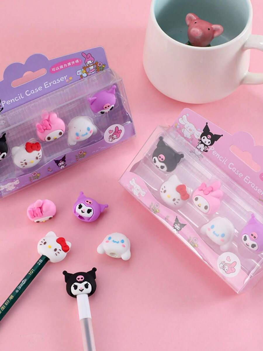 Sanrio 1pc New Cute Cartoon ThreeDimensional Design Eraser Detachable