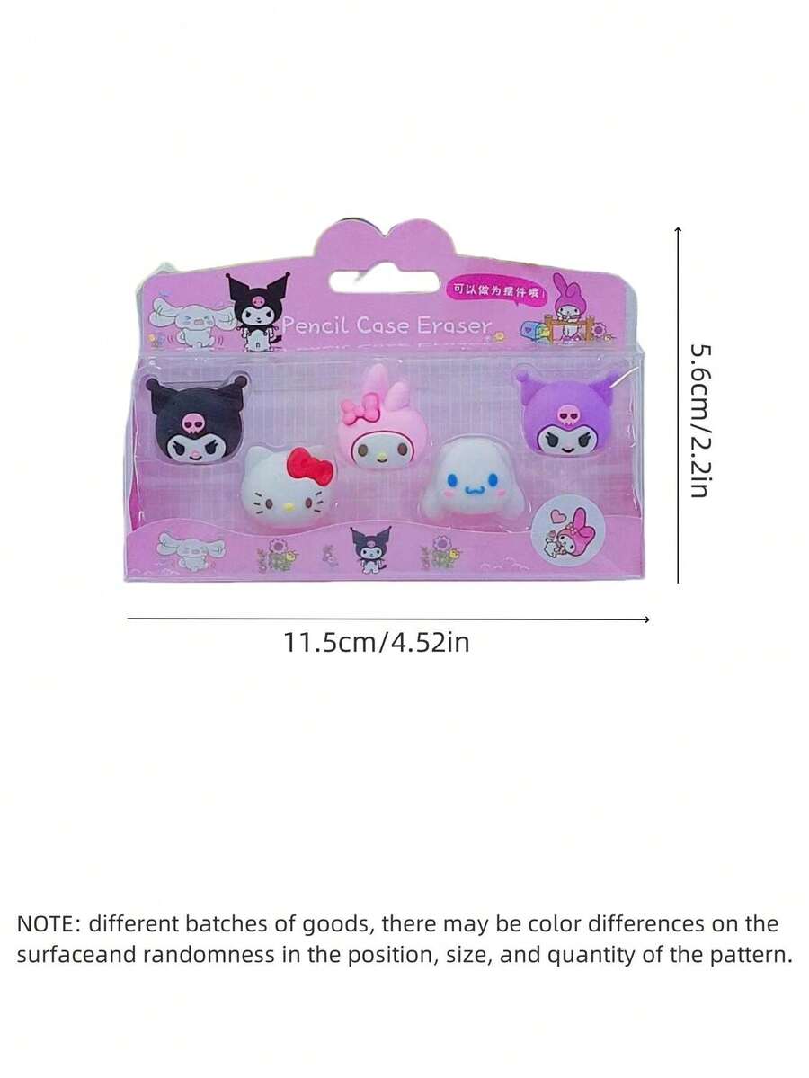 Sanrio 1pc New Cute Cartoon ThreeDimensional Design Eraser Detachable