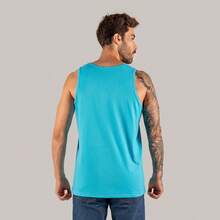 Miami Ski T-Shirt Printed Cotton Tank Top For Gym Various Colors - 淺藍色 - 查看 2