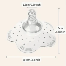 1 件舒适硅胶哺乳乳头保护罩 - 防咬便携式保护罩，送给新妈妈的完美礼物，柔软方便的硅胶保护罩，带来舒适的母乳喂养体验 - 多色 - 查看 5