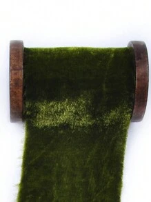 1pc Handmade Frayed Edging Velvet Suede Cloth Ribbon For Wedding Invitation Wrapping Bouquets Birthday Party Decorations Gifts Christmas & Thanksgiving Decorations, Gift Wrapping, Wedding Bouquets (Spool Not Included)