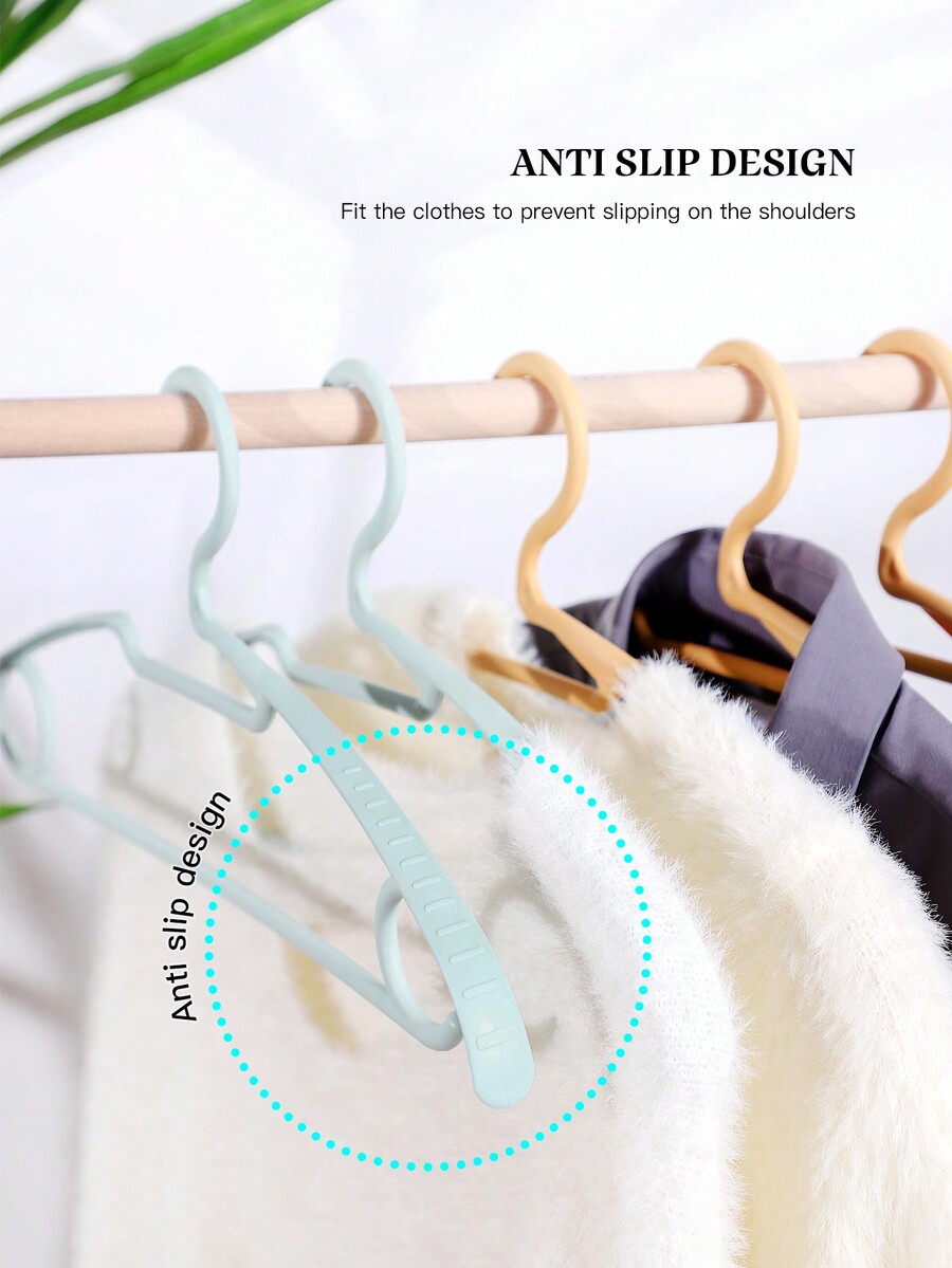 NonSlip Thick Wide Shoulder Clothing Hanger Straps, Space Saving