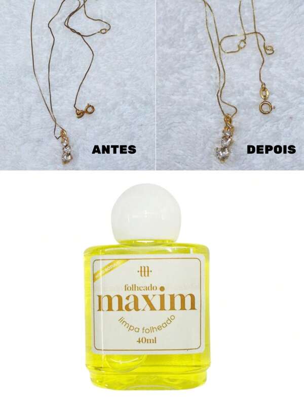 Limpa Chapeados Semijóias Maxim 40ml Banhado Folheado Ouro Prata Original