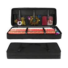 1pc Gift Storage Bag, Christmas Wrapping Paper Storage Bag With Christmas Accessories, Useful Pocket Can Hold 24 Rolls, Bottom Can Store Holiday Decorations, Large Capacity Storage Box, For Mother's Day, Bridesmaid Gifts, Graduation Gifts, Birthday Gifts, Wedding Gifts, Birthday, Bride, Wedding