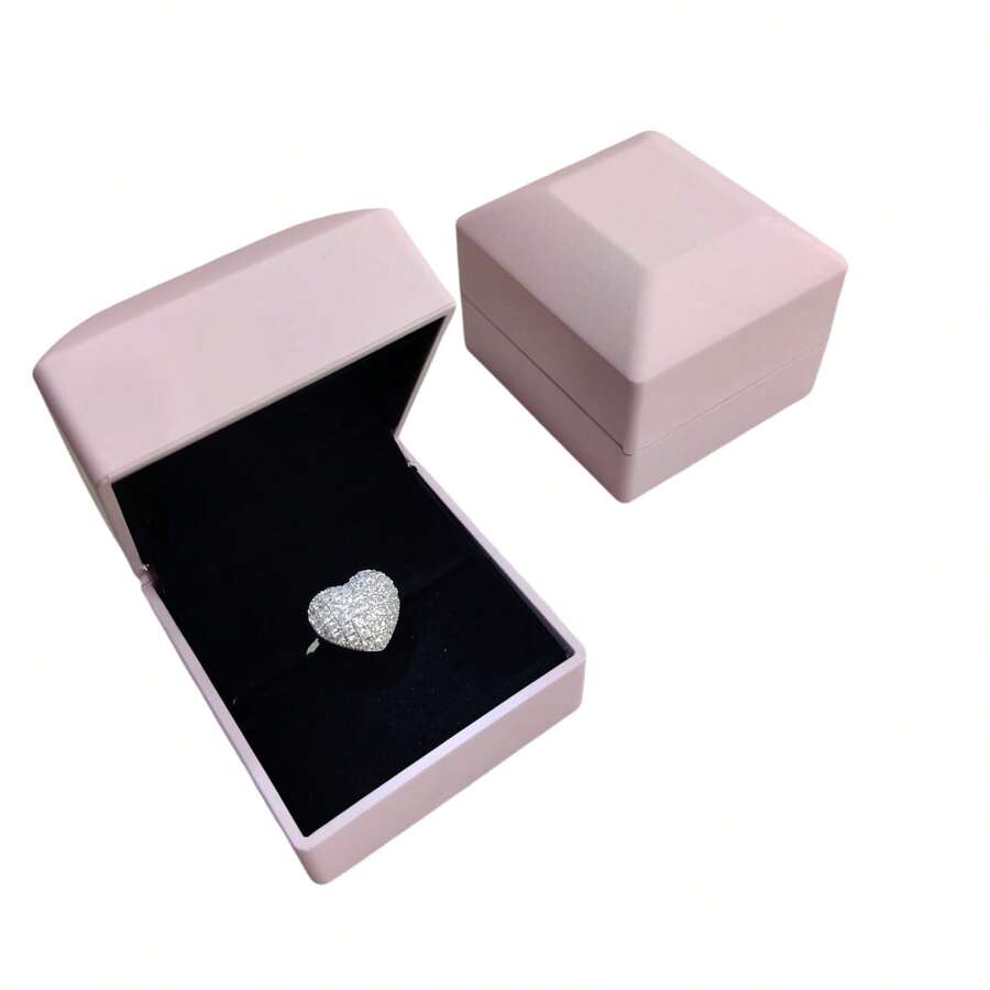 Jewelry Box With LED Light. - HỒNG - Xem 1
