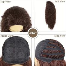 1pc Wizard Costume Set With Long Synthetic Hair Wig And Beard For Men & Women, Ideal For Halloween Cosplay, Carnivals, Christmas Parties