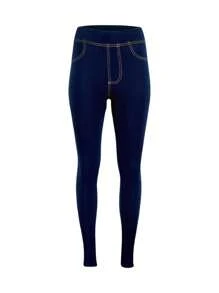 Leggins tipo mezclilla - Azul - Ver 1