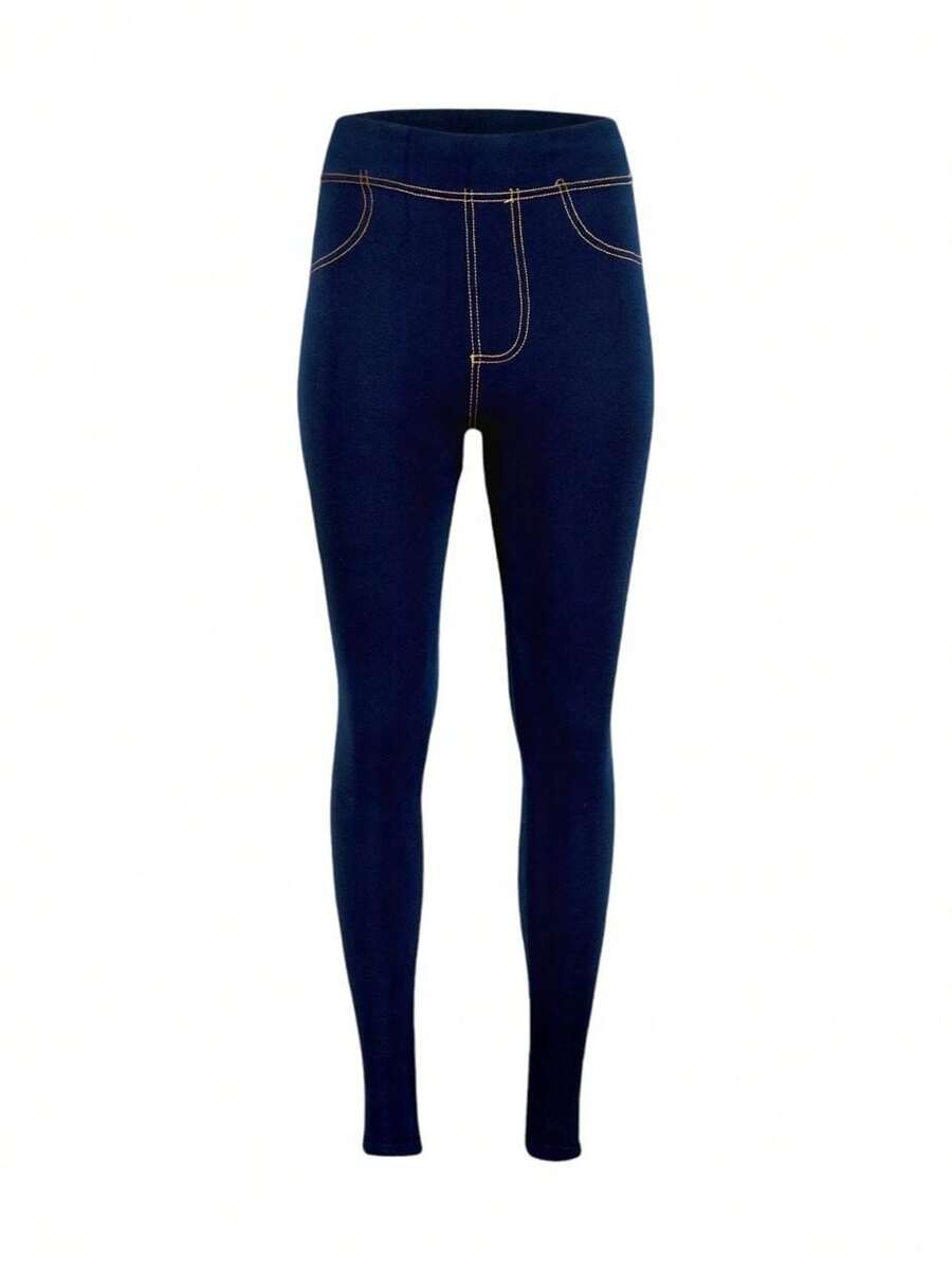 Leggins tipo mezclilla - Azul - Ver 1