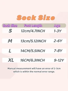 5 双/包 女童秋冬厚款可爱中筒袜，甜美粉色 - 淺粉色 - 查看 6