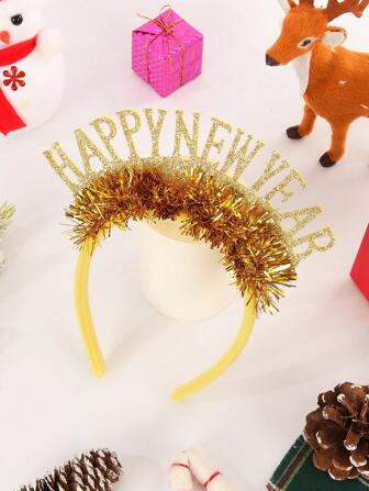 New Year's Eve Festive Headband,Sparkling Sequin Christmas Headband,Hair Accessory For Women, Perfect For Holiday Parties & Gifts Halloween