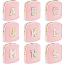 1PC Academy Style Nylon Towel Embroidered Letter Makeup Bag Valentine's Day Gift Indoor Toilet Bag Lipstick Cosmetics Travel Vacation Storage Bag Key Card Miscellaneous Storage Change Bag Makeup Organizer Makeup Storage Bag Mini Pouch Travel Small Makeup Case Accessories Make Up Holder Brush Bag Make Up Container Cosmetic Bag Travel Essentials Ladies Accessories Travelling Stuff Makeup Bags Makeup Pouch Make Up Pouch