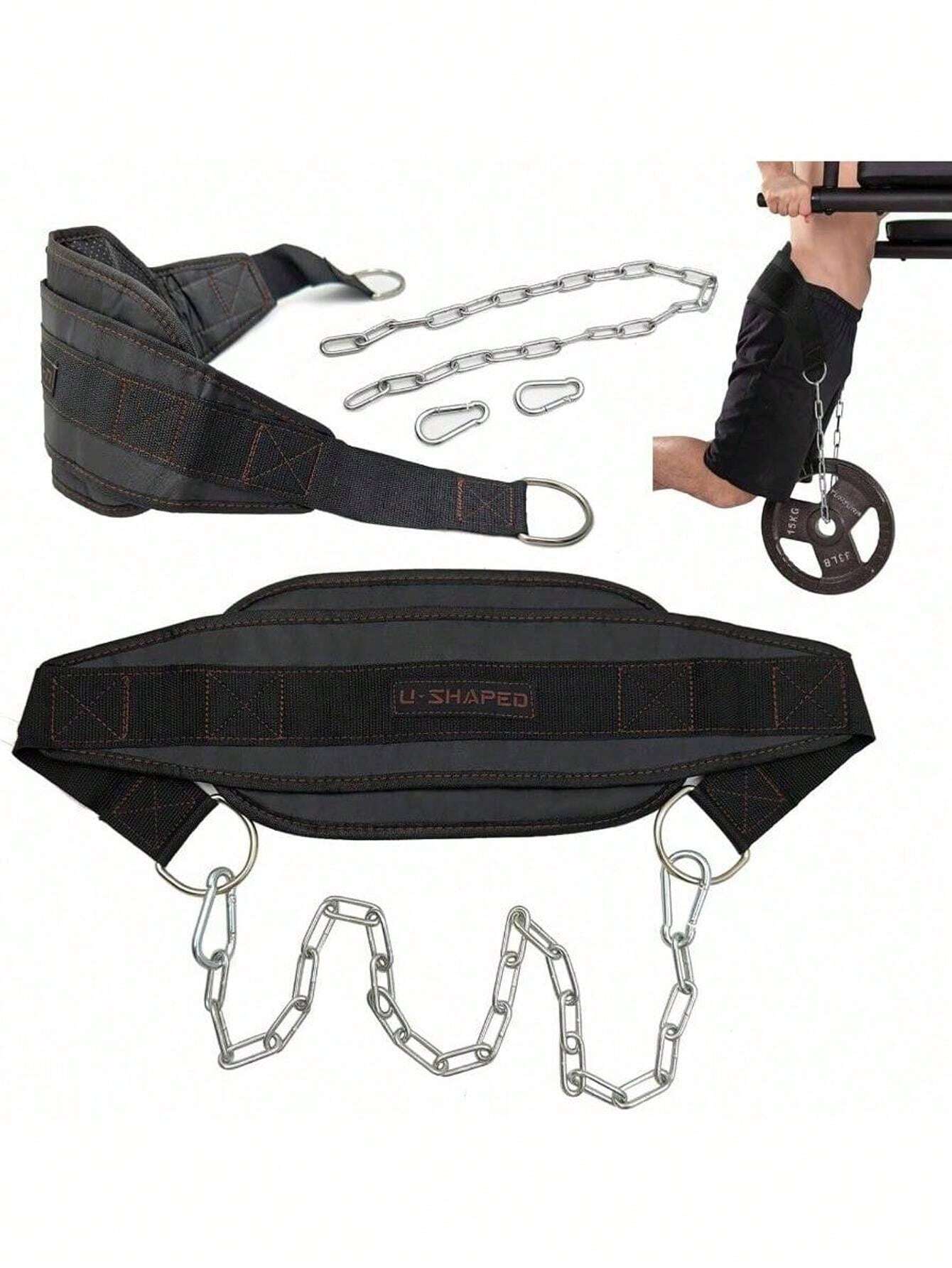 1 Set Weightlifting PullUp Belt, Chain Weighted Belt For PullUps And