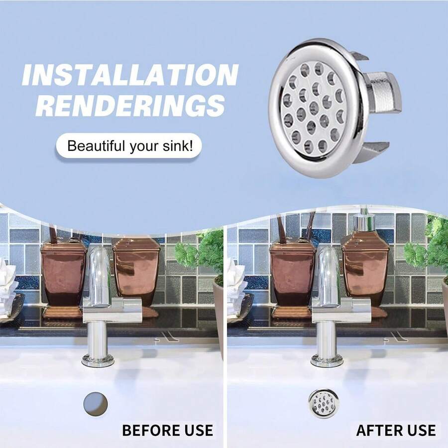 Bathroom Sink Overflow Trim Ring, Electroplating Chrome Overflow Drain