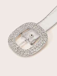 1 chiếc thắt lưng ngọc trai đính đá Rhinestone thời trang giản dị cho nữ trong suốt - duyên dáng - Xem 3