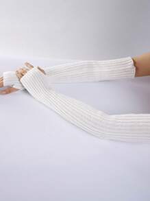 1 Cặp Găng Tay Thời Trang Nữ Ấm Áp Dài Gothic Lolita Tự Làm Găng Tay Đan Co Giãn Ngón Tay Găng Tay Trơn Cổ Điển Bảo Vệ Tay Áo Móc Tay Giữ Ấm Tay Găng Tay Khuỷu Tay Dài Không Ngón Tay Đan Len Tay Áo Mùa Đông Màu Trơn - Nhiều màu - Xem 15