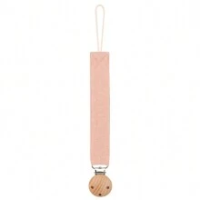 1pc Baby Fashionable Plaid Pacifier Chain And Beechwood Triple Pacifier Clip, Suitable For Daily Use