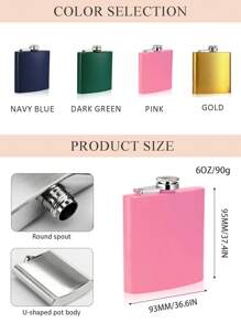 6oz Personalized Matte Black Flask, Groomsman/Best Man/Usher/Groom Gift, Customized 6oz Flask, Suitable For Brunch, Creating A Cozy Atmosphere, Home Living, Customized Drinking Cup - Matt Pink - View 4