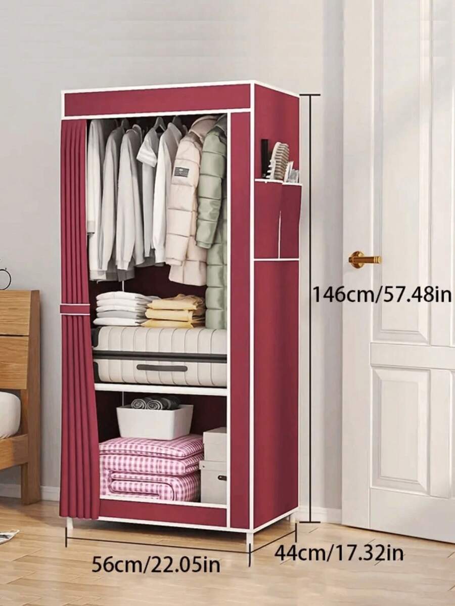 Armario De Almacenamiento Simple Para El Hogar, Armario A Prueba De Polvo Para Dormitorio 3 NIVELES