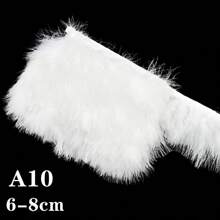 1M/39 Zoll Weißer Federn Besatz Schleife Handwerk DIY Kleidung Party Federschmuck Weihnachten Künstliche Federn Schmuckherstellung Hochzeit Handarbeit Dekoration