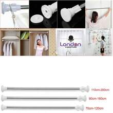 Heavy Duty Extendable Telescopic Shower Curtain Pole Rail Rod Bath Door Window Home Bathroom Decor Fall Decor Bathroom Accessories Back To School