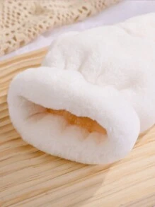 1 par de guantes sin dedos cálidos y sólidos de estilo de moda para mujer, multifunción, aptos para otoño/invierno, oficina, estudiantes, escritura, para mantener las manos calientes todos los días
