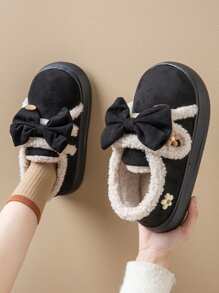 Women's Thick Fluffy Lined Slippers, Indoor/Outdoor Wear, Winter