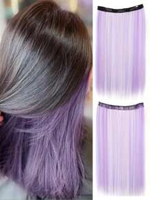 假发片一片式超轻蓬松黑色长直仿真发小片隐形无痕接发片女士日常佩戴派对 - 彩色 - 查看 13