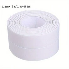 [畅销品] 自粘防水 PVC 胶带，非常适合浴室密封 - 水槽、淋浴、浴缸和厕所 | 管道工和承包商的完美选择 - 白色 - 查看 12