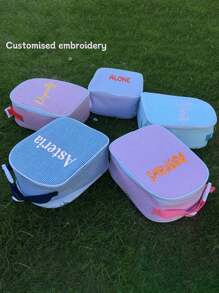 Bolsa de almuerzo personalizada para niños, bolso escolar de gasa con burbujas, lonchera térmica de gran capacidad, bolsa de almacenamiento portátil para uso diario y al aire libre, bolsos para damas