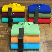 KIT 3 Basic Plain Men's Polo Collar Shirt S-M-L-GG-G1-G2-G3 - 乾枯玫瑰色 - 查看 2