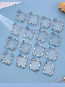 1 套 26 件可定制创意蝴蝶图案 Apple Watch 表壳，带闪光宝石装饰和 1 条锌合金 26 字母可调节 Apple Watch 表带，兼容所有 Apple Watch 系列 - 彩色 - 查看 92