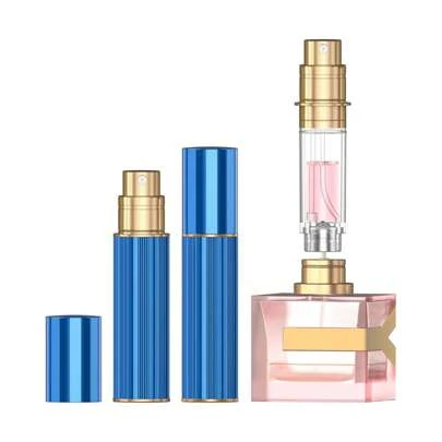 Botella recargable para perfumes de viaje, atomizador de perfumes de llenado por la base, mini dispensador de colonia, vaporizador de fragancias portátil, envase de perfume de tamaño bolsillo para mujer y hombre, regalo para un viaje en crucero - F809SJ