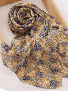 1pc Graffiti-Print & Tie-Dye Design Hijab Scarf - Multicolor - View 17