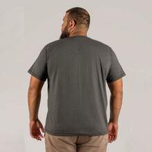 Skyl Doll Streetwear Plus Size T-Shirt With Large Shape 30.1 Combed Cotton - 深灰色 - 查看 2