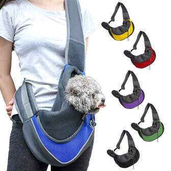 1 件装猫狗宠物包，户外便携式单肩狗包，带拉链，适合小猫和小狗