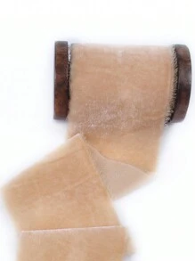 1pc Handmade Frayed Edging Velvet Suede Cloth Ribbon For Wedding Invitation Wrapping Bouquets Birthday Party Decorations Gifts Christmas & Thanksgiving Decorations, Gift Wrapping, Wedding Bouquets (Spool Not Included)