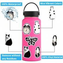 50 张黑色美学贴纸乙烯基美学贴纸适用于剪贴簿、日记、笔记本电脑、保险杠、滑板、水瓶、电脑、手机、卡通、安全帽、汽车贴纸和贴花 - 彩色 - 查看 6