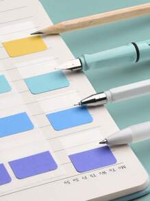 licao 書籍註釋用品，10入組便簽套裝，帶標尺，用於索引選項卡頁標記60種顏色