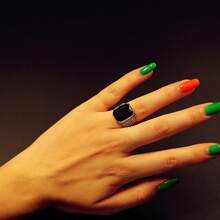 1 件什锦天然宝石水晶开口戒指、水晶戒指、天然石戒指、女士戒指、男士戒指、紫水晶戒指、玫瑰石英戒指、绿色东陵石戒指、虎眼石戒指、黑曜石戒指、情侣戒指、情侣礼物、情人节礼物 - 天然石戒指 - 查看 4