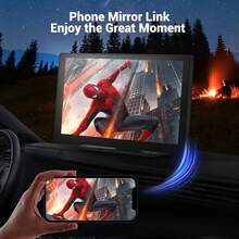 Wireless Apple Carplay Screen For Car 4K Dash Cam, 9" Portable Apple Carplay & Android Auto Car Stereo, With 1080p Backup Camera, GPS Navigation/Mirror Link/Voice Control//Bluetooth - 九寸-黑色 - 查看 7
